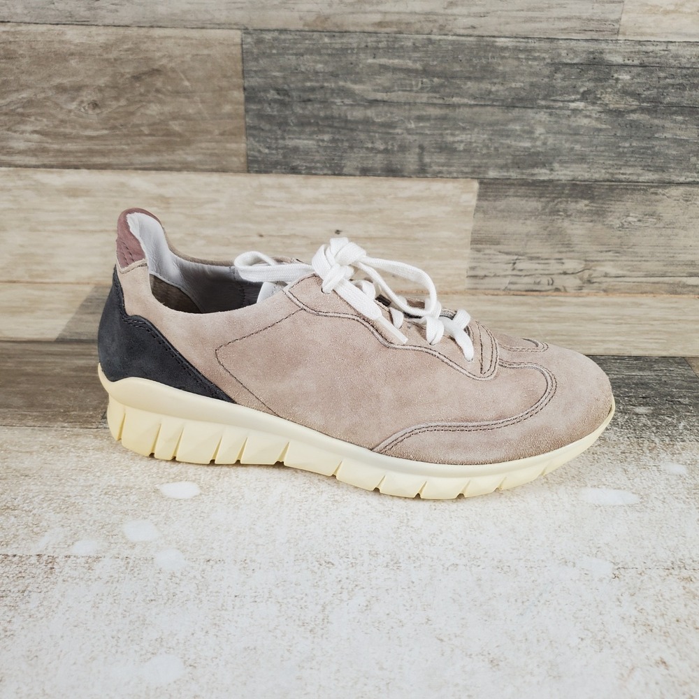 Naot Infinity Womens Shoes Sz 5 Athletic Beige Suede Comfort Lace-Up Sneakers